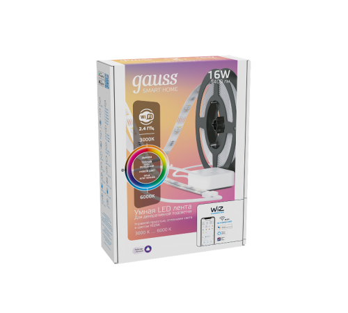 Лента светодиодная "умная" Smart Home RGBW тип CCT+DIM 5 м 1/20  5020122  Gauss