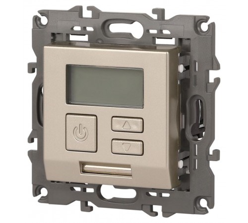 14-4111-04 Терморегулятор универс. 230В-Imax16А, IP20, Эра Elegance, шампань  Б0034378  ЭРА