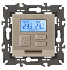 14-4111-04 Терморегулятор универс. 230В-Imax16А, IP20, Эра Elegance, шампань  Б0034378  ЭРА