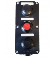 ПКЕ 222-3 У2, 10А, 660В, 3 элемента, чёрный и красный цилиндр (с протектором), накладной, IP54, пост управления  (ЭТ)  ET012027  Электротехник