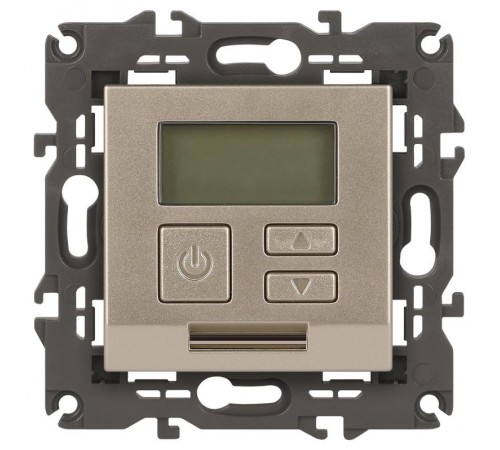 14-4111-04 Терморегулятор универс. 230В-Imax16А, IP20, Эра Elegance, шампань  Б0034378  ЭРА