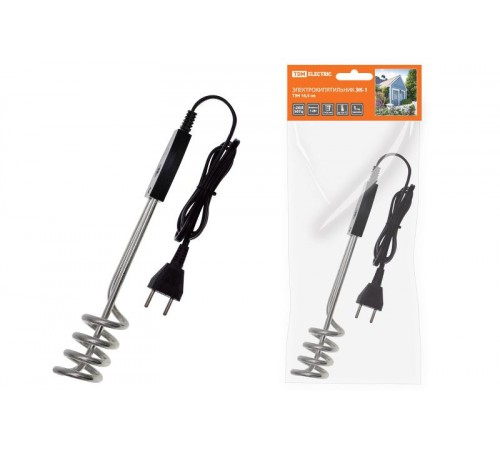 Электрокипятильник ЭК-1; 230 В, 1 кВт, ТЭН 16,5 см,  SQ2505-0002  TDM