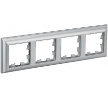 BRITE Рамка 4-ая РУ-4-Бр алюминий/алюминий  BR-M42-12-K47  IEK