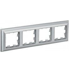 BRITE Рамка 4-ая РУ-4-Бр алюминий/алюминий  BR-M42-12-K47  IEK