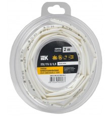 Трубка термоусадочная ТТУ нг-LS 3/1,5 белая (2м/упак) IEK  UDR12-003-D15-002-K01-T  IEK