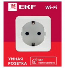 Розетка умная Wi-Fi бел. HomeConnect  RCS-1-WF  EKF