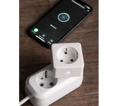 Розетка умная Wi-Fi бел. HomeConnect  RCS-1-WF  EKF