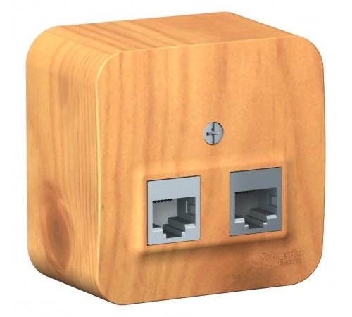 Blanca Ясень О/У с изолирующей пластиной Ясень Розетка 2-ая компьютерная RJ45, кат.5E  BLNIA045455  SE