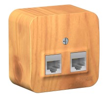 Blanca Ясень О/У с изолирующей пластиной Ясень Розетка 2-ая компьютерная RJ45, кат.5E  BLNIA045455  SE