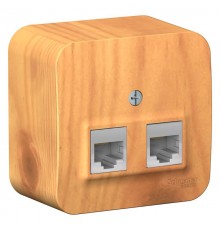 Blanca Ясень О/У с изолирующей пластиной Ясень Розетка 2-ая компьютерная RJ45, кат.5E  BLNIA045455  SE