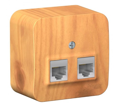 Blanca Ясень О/У с изолирующей пластиной Ясень Розетка 2-ая компьютерная RJ45, кат.5E  BLNIA045455  SE