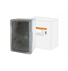 Бокс пластиковый ЩМП-0-1, прозрачная крышка, ABS, IP65, -45 до +75 С, навесной, (300x200x130)  SQ0933-0201  TDM