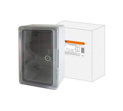 Бокс пластиковый ЩМП-0-1, прозрачная крышка, ABS, IP65, -45 до +75 С, навесной, (300x200x130)  SQ0933-0201  TDM