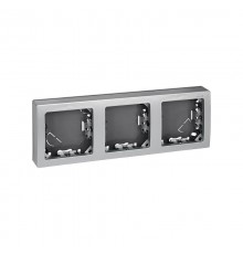 Simon 73 Рамка горизонтальная, 3 поста, 75*217мм, S73 Loft, алюминий  73630-63  Simon