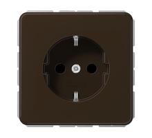 Штепсельная розетка SCHUKO 16А / 250В, пружинные зажимы; дюропласт; коричневый; CD500  CD1520BR  Jung