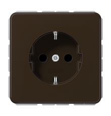 Штепсельная розетка SCHUKO 16А / 250В, пружинные зажимы; дюропласт; коричневый; CD500  CD1520BR  Jung