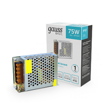 Блок питания Basic 12V 75W IP20 1/120  BT504  Gauss