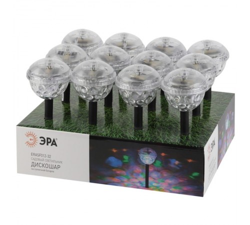 Cветильник садовый декоративный Диско-шар на солнечной батарее ERASF012-32  Б0044240  ЭРА