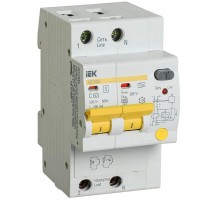 Выключатель автоматический дифференциального тока АД12MS 2п 63А C 100мА тип A (3 мод)  MAD123-2-063-C-100  IEK