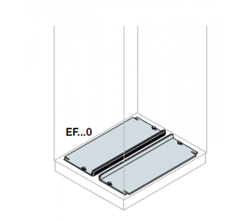Фланец кабельный нерж.ст.600х300 ШхГ  FLN6630X  ABB
