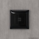 Компьютерная розетка RJ-45 без шторки в стену, кат.6 одинарная, "Avanti", "Черный квадрат"  4402693  DKC