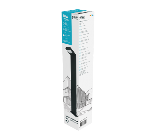 Светильник садово-парковый LED Electra столб, 10W, 600Lm, 4000K, 134x137x780mm, 170-240V / 50Hz, IP54  GD111  Gauss