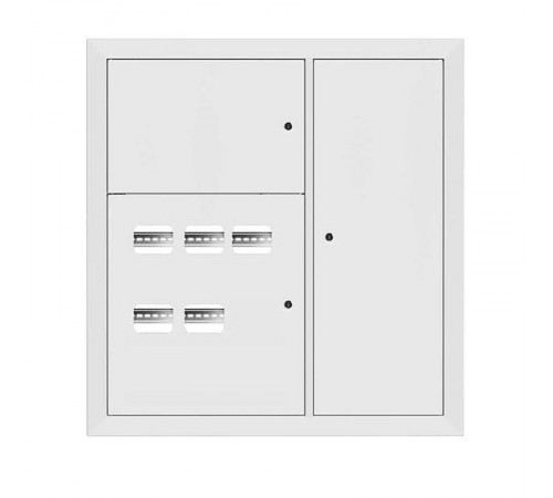 Щит этажный 5 кв. RAL9003 3 окна в ряд по гориз. (1000х950х150)  mb28-v-5-r9003-1  EKF