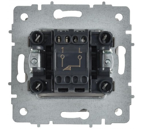 BRITE Выключатель 1-клавишный самовозвратный 10А ВС10-1-4-БрАБ арктический белый   BR-V14-0-10-K91  IEK