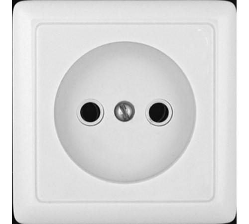 Хит Белый О/У с изолирующей пластиной Розетка без заземления без шторок, 16А  RA10-131I-B  SE