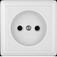 Хит Белый О/У с изолирующей пластиной Розетка без заземления без шторок, 16А  RA10-131I-B  SE