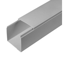 Кабель-канал серый RAL 7035 60х60 (24м/уп) 2-й замок в п/э   PR03.0078  ПРОМРУКАВ