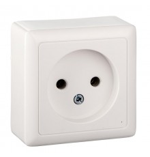 Хит Белый О/У с изолирующей пластиной Розетка без заземления без шторок, 16А  RA10-131I-B  SE
