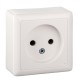 Хит Белый О/У с изолирующей пластиной Розетка без заземления без шторок, 16А  RA10-131I-B  SE