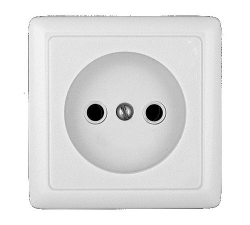 Хит Белый О/У с изолирующей пластиной Розетка без заземления без шторок, 16А  RA10-131I-B  SE