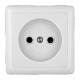 Хит Белый О/У с изолирующей пластиной Розетка без заземления без шторок, 16А  RA10-131I-B  SE