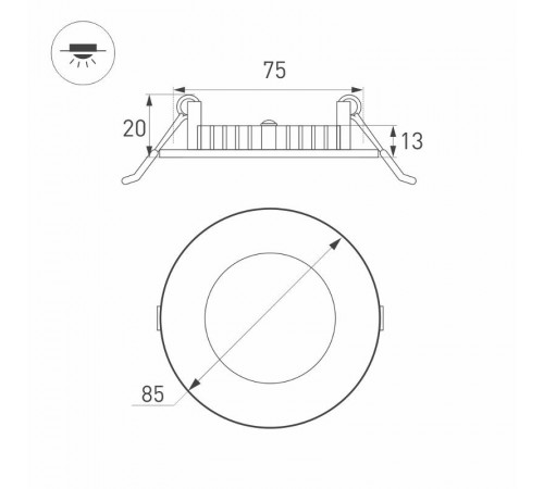 Светильник DL-85M-4W Day White  020103  Arlight