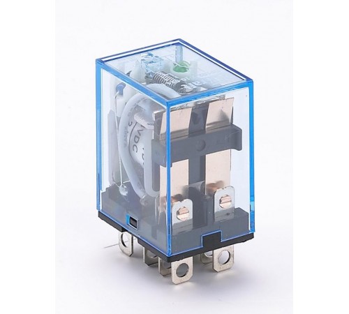 Промежуточное реле 2 конт. с инд. LED 10А 12В DC ПР-  23204DEK  DEKraft