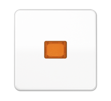 Клавиша с оранжевым окошком для выключателя с подсветкой; белая  CD590KOBFWW  Jung