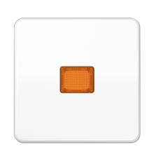 Клавиша с оранжевым окошком для выключателя с подсветкой; белая  CD590KOBFWW  Jung