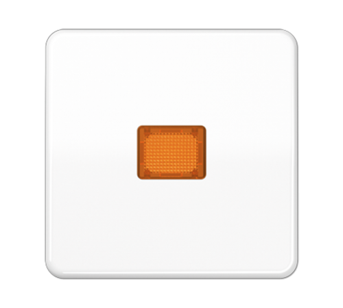 Клавиша с оранжевым окошком для выключателя с подсветкой; белая  CD590KOBFWW  Jung