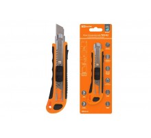 Нож технический (строительный) усиленный, ТНУ-02, 18 мм, 3 сегментированных лезвия, автосмена, серия  SQ1033-0102  TDM