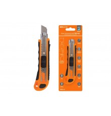 Нож технический (строительный) усиленный, ТНУ-02, 18 мм, 3 сегментированных лезвия, автосмена, серия  SQ1033-0102  TDM