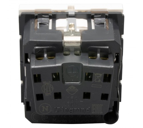 Розетка Mosaic 2M 2P+Т нем.ст. со шторкой  077213  Legrand