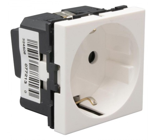 Розетка Mosaic 2M 2P+Т нем.ст. со шторкой  077213  Legrand