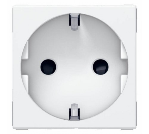 Розетка Mosaic 2M 2P+Т нем.ст. со шторкой  077213  Legrand