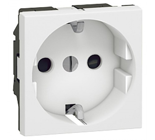 Розетка Mosaic 2M 2P+Т нем.ст. со шторкой  077213  Legrand