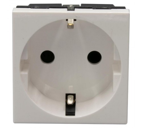 Розетка Mosaic 2M 2P+Т нем.ст. со шторкой  077213  Legrand