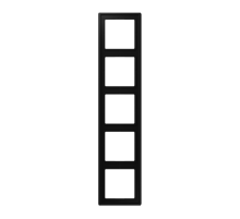 Рамка 5 постов; дюропласт; черный матовый  LS985SWM  Jung