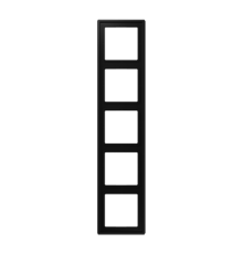 Рамка 5 постов; дюропласт; черный матовый  LS985SWM  Jung