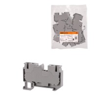 Зажим клеммный безвинтовой ЗКБ быстрого зажима 6 мм2 40А серый (Ph-C PT 6)  SQ0822-0171  TDM